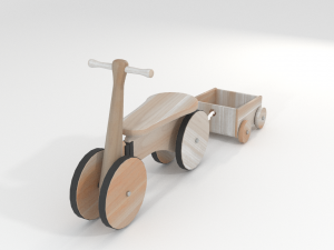 toy of wooden bicycle Model 3D