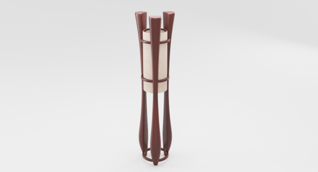 modern wooden floor lamp 3D Model .c4d .max .obj .3ds .fbx .stl .blend 