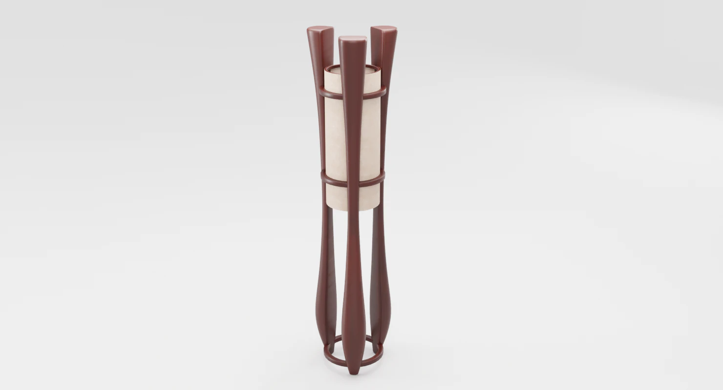 modern wooden floor lamp 3D Model .c4d .max .obj .3ds .fbx .stl .blend 