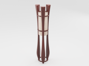 modern wooden floor lamp 3D Model