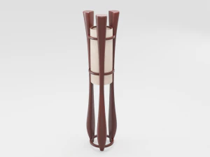 moderne houten vloerlamp 3D Model