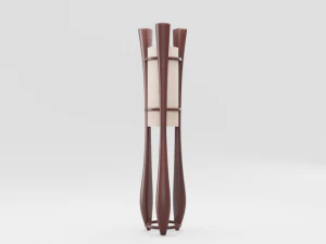 modern wooden floor lamp 3D Model