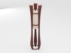 modern wooden floor lamp 3D Model