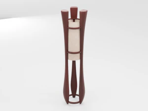 modern wooden floor lamp 3D Model