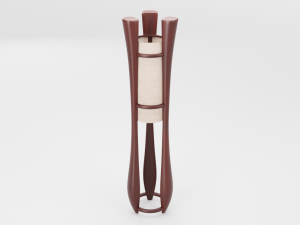 modern wooden floor lamp 3D Model