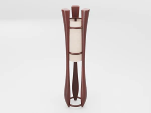 modern wooden floor lamp 3D Model