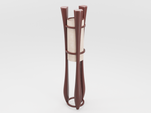 modern wooden floor lamp 3D Model