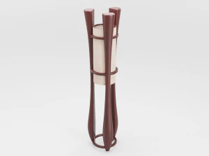 modern wooden floor lamp 3D Model