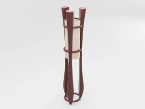 modern wooden floor lamp 3D Model