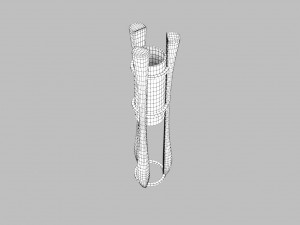 modern wooden floor lamp 3D Model