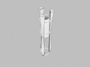 modern wooden floor lamp 3D Model