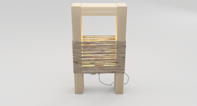 wooden modern lamp 3D 模型 .c4d .max .obj .3ds .fbx .stl .blend 