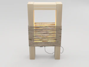 ahşap modern lamba 3D Model