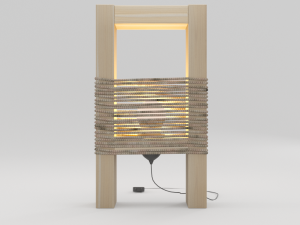 wooden modern lamp 3D 模型