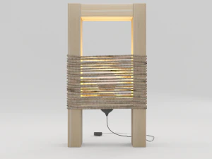 wooden modern lamp 3D Model