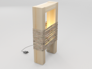 wooden modern lamp 3D 模型