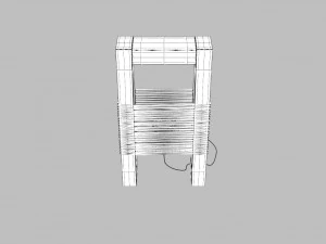 wooden modern lamp 3D Model