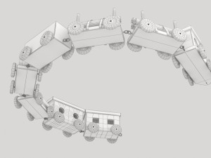 toy of wooden locomotive Modelo 3D