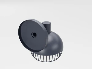 cage matte black sconce 3D Model