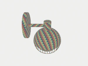 cage matte black sconce 3D Model
