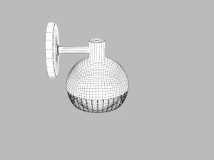 cage matte black sconce 3D Model