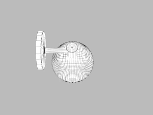 cage matte black sconce 3D Model