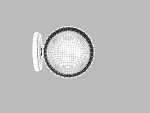 cage matte black sconce 3D Model