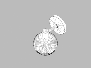 cage matte black sconce 3D 모델