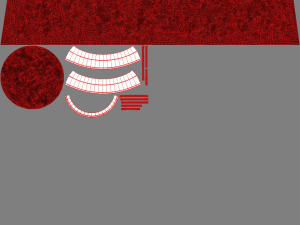 pleated grey ottoman-stool 3D Модель