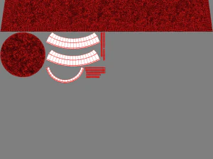 pleated grey ottoman-stool 3D Model