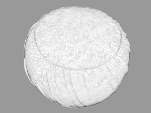 pleated grey ottoman-stool 3D Модель