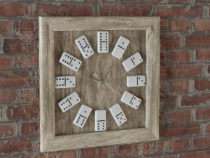 wooden domino clock Model 3D