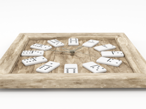 wooden domino clock 3D 모델