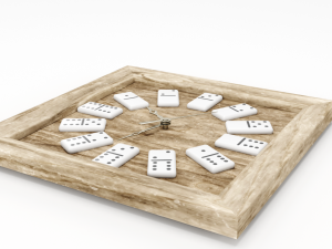 wooden domino clock 3D 모델