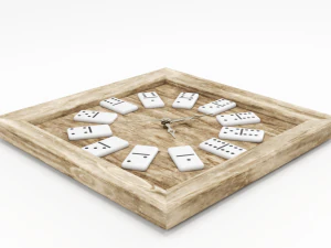 wooden domino clock 3D Model