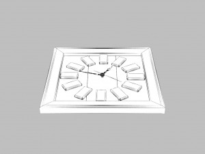 wooden domino clock 3D 모델
