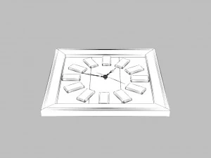 wooden domino clock 3D Model
