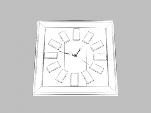 wooden domino clock 3D 모델