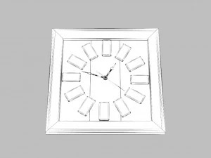 wooden domino clock 3D Model