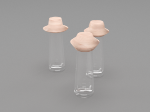 salt and pepper glass shaker Modelo 3D
