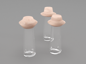 salt and pepper glass shaker Modelo 3D