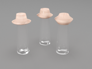 salt and pepper glass shaker Modelo 3D