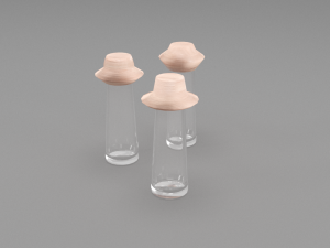 salt and pepper glass shaker Modelo 3D