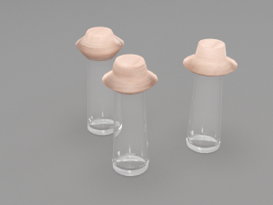 salt and pepper glass shaker Modelo 3D
