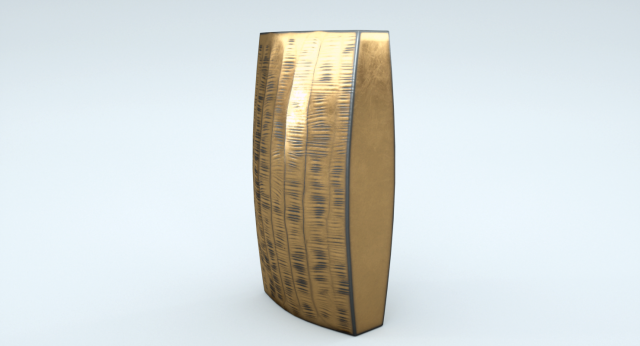 carver brass narrow vase 3D Model .c4d .max .obj .3ds .fbx .stl .blend 