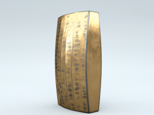 carver brass narrow vase 3D Model