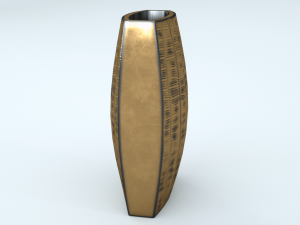 carver brass narrow vase 3D Model