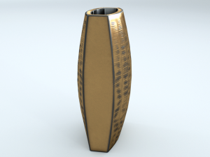 carver brass narrow vase 3D Model