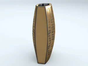 carver brass narrow vase 3D Model