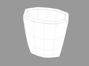 carver brass narrow vase 3D Model